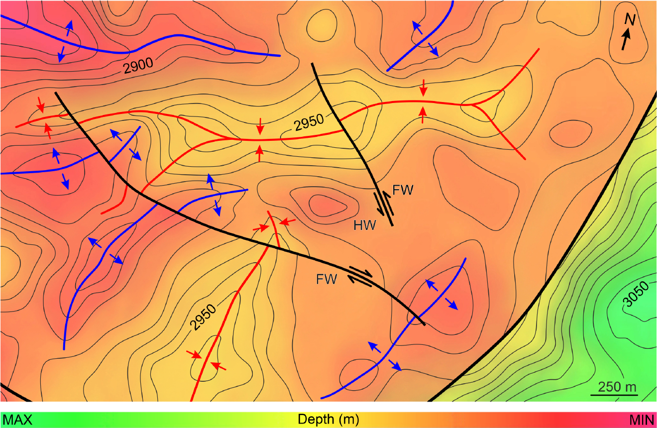 Fold hingesfaults intersections analysis · Artem Moskalenko